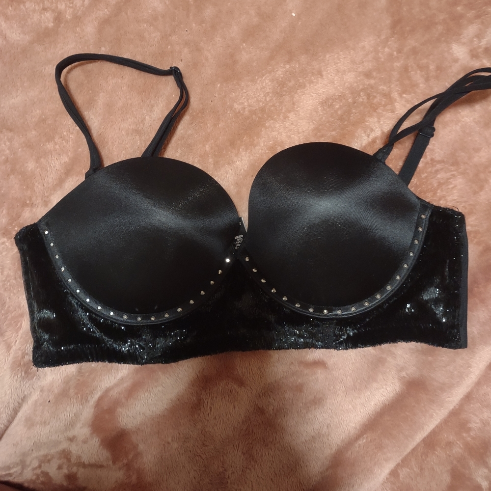 Victoria's secret rhinestone and velvet bra